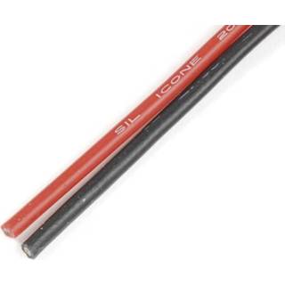 👉 Rood zwart silicone Superflex kabel 3,3mm 12AWG, 1050 draadjes (1m & 1m Zwart) 5413911019026