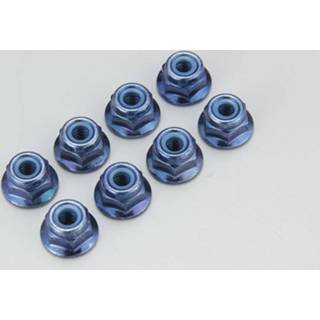 👉 Nylon lock flanged nut M4X5.6 (8pcs) - Blue (1-N4056FN-B)