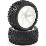 Velg witte Fastrax Cuboid mounted voorbanden op 6-spaaks velgen voor 1/10 buggy 5056135714850