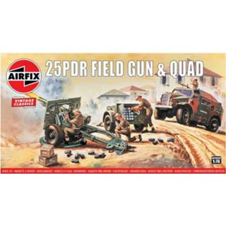 Airfix 1/76 25PDR Field Gun And Quad Vintage Classics