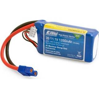 👉 E-Flite 1350mAh 3S 11.1V 30C LiPo, 13AWG: EC3