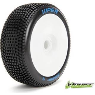 👉 Louise B-VIPER-JA Soft banden op witte disc velgen voor 1/8 buggy