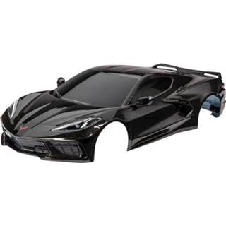 👉 Body, Chevrolet Corvette Stingray, complete (black) (painted, decals applied) (includes side mirrors, spoiler, grilles, vents, & clipless mounting)