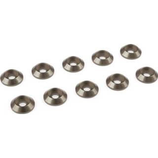 👉 Aluminium Washer voor M3 Button Head Screws (BD: 10mm) - Gun Metal 10st 5413911219648