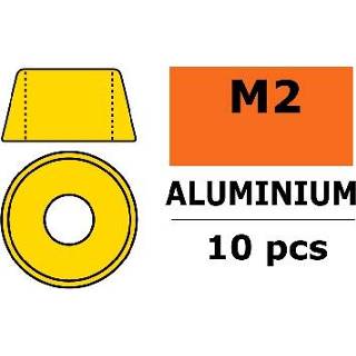 👉 Aluminium Washer voor M2 Socket Head Screws (BD: 6mm) - Goud - 10st