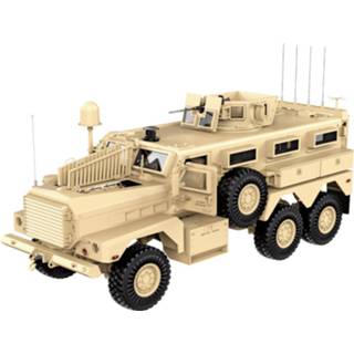 👉 Geel electro auto's zeswiel aangedreven crawler offroad volledig gebouwd brushed Amewi 1/12 6X6 Military Truck MRAP Desert Yellow 4260631425207