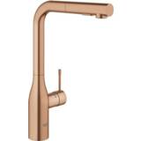 👉 Brushed warm sunset Grohe Essence keukenmengkraan ngreeps ngatsmontage Luitloop met uittrekbare sproeier 30504DL0 4005176720147