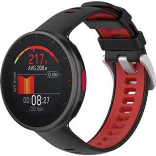 👉 Sportband zwart rood Strap-it Polar Vantage V2 sport bandje (zwart/rood) 8720763418066