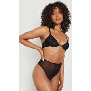 👉 Mesh High Waist Slipje, Black