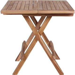 Terrastafel houten hout bruin Jennifer inklapbare tuintafel - 50 x cm 8720246131208