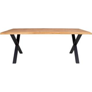 👉 Eettafel bruin Fendi eikenhouten naturel - 200 x 95 cm 8720604640755