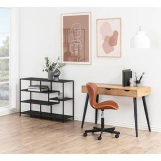 Open kast zwart houten hout Vic - 114 x 78 cm 8720088689899