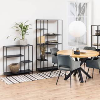 👉 Open kast zwart metalen metaal Roy - 79 x 86 cm 8720088689943