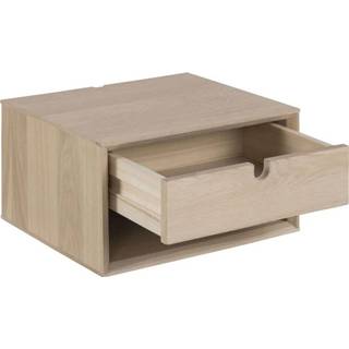 👉 Nachtkastje houten hout zwart Shelley naturel - 37 x 21 cm 8720246136593