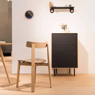 👉 Ladekast houten hout bruin Fina drawer linoleum nero - 60 x 100 cm 8719497681150