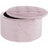 👉 Poef roze velvet Elin - Ø 60 cm 8720088680360