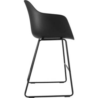 👉 Barkruk zwart Nino met armleuningen - onderstel 65 cm 8720246135558