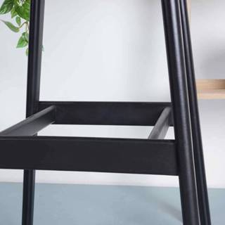 👉 Houten barkruk zwart Bonn gebeitst - 77 cm 8720088680001