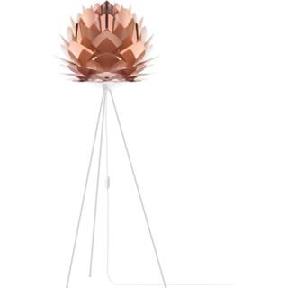 👉 Vloerlamp wit kunststof medium koper Silvia copper - met tripod Ø 50 cm 8718924251119