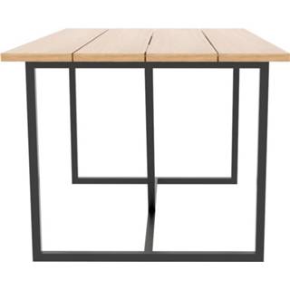 👉 Eettafel zwart houten bruin Arthur - onderstel 160 x 89 cm 8719497686483