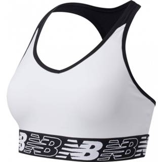 👉 Sport BH vrouwen l zwart grijs wit New Balance - Women's NB Pace Bra 3.0 Sportbeha maat L, grijs/zwart/wit 194768644337