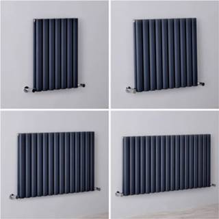 👉 Design radiatoren aluminium antraciet Radiator Horizontaal H.60cm | Keuze Afmeting Revive Air 5051752588822