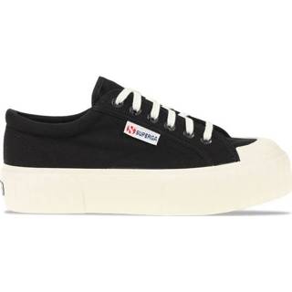 Zwart unisex vrouwen Superga 2631 Stripe Platform Dames 8054936495982