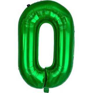 👉 Folie groen Herbruikbaar Decoratieve Ballon Nummer - 80cm O 5712580065069