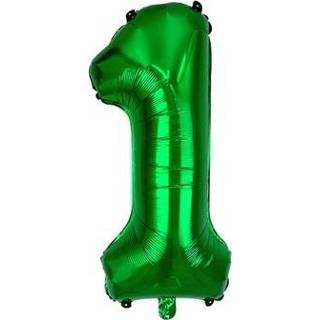 👉 Folie groen Herbruikbaar Decoratieve Ballon Nummer - 80cm 1 5712580065076