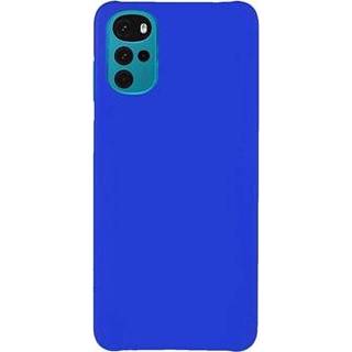 👉 Blauw kunststof Motorola Moto G22 Geruberiseerd Hoesje - 5712580040011