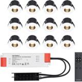 👉 Inbouwspot witte wit aluminium 12x Cadiz LED Inbouwspots complete set - Dimbaar 12V 3 Watt Veranda verlichting voor buiten 2700K warm 8720365439193