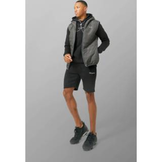 👉 Man Active Gewatteerde Body Warmer, Charcoal