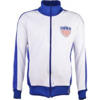 👉 Trainingsjack wit blauw Verenigde Staten Retro - Wit/