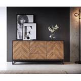 👉 Dressoir teak mannen DELIFE Famke 145 cm mango 2 deuren 3 schuifladen 4251919746923