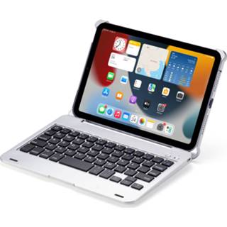 👉 Bluetooth toetsenbord zilver active Case2go - Tablet Hoes geschikt voor Apple iPad Mini 6 2021 QWERTY 8.3 inch 8719793165446