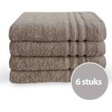 👉 Hand doek taupe Byrklund Handdoek 50 x 100 cm - 6 stuks