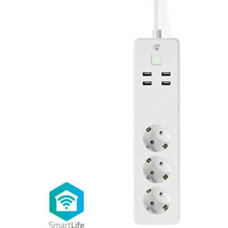 👉 Stekkerdoos active Nedis WIFIP311FWT Wi-fi Smart 3x Schuko Type F 4x Usb 16 A 5412810324255 7672833507587