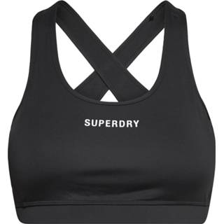 👉 Sport BH vrouwen zwart Superdry Core Mid Impact Sportbeha Dames 5057847536907