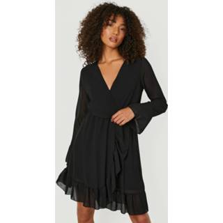 👉 Tall Skater Jurk Met Wijde Mouwen, Black