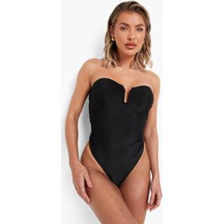 👉 Bandeau Badpak Met Zoom Detail, Black