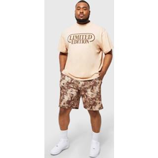 👉 Plus Camo Mesh Limited Set Met Shorts, Sand