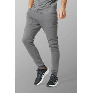 👉 Tall Man Active Fitness Joggingbroek Met Zak Detail, Charcoal