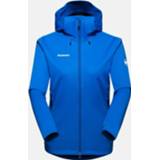 👉 Softshell jas blauw vrouwen middenblauw Mammut Ultimate VII Hooded Dames 7619876050496