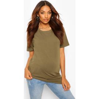 👉 Shirt kaki Maternity Cotton T-Shirt, Khaki