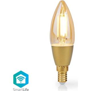 👉 Kaars wit glas active Nedis WIFILRF10C37 Smartlife Led Filamentlamp Wi-fi E14 470 Lm 4.9 W Warm Android™ / Ios 5412810335664