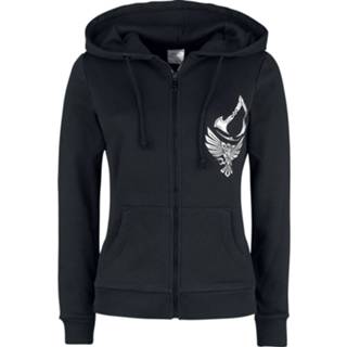 👉 Vest zwart vrouwen m Assassin's Creed - Valhalla Raven & Symbol met capuchon 4044583794792