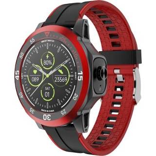 👉 Oortelefoon rood active HAMTOD N16 1.3 Inch HD-scherm Smart Watch, ondersteuning Bluetooth Call / Sleep Monitoring (rood)