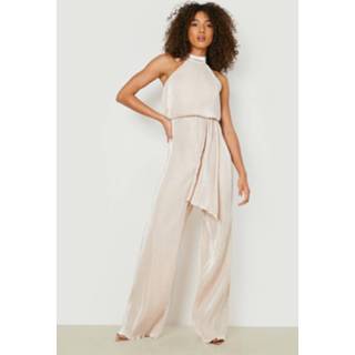 👉 Tall Wide Leg Jumpsuit Met Halter Neck, Ivory