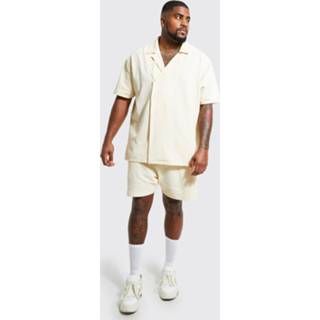 👉 Overhemd beige XXXL Light Plus Gekreukeld Wikkel Met Korte Mouwen En Shorts,