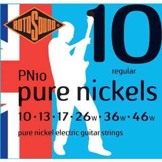 👉 Snarenset regular Rotosound PN10 elektrisch pure nickel wound 10-46